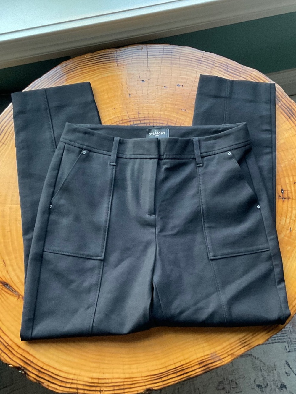 WHITE HOUSE BLACK MARKET The Straight Crop Pants Stretch w/ Pockets NWT Sz 2
